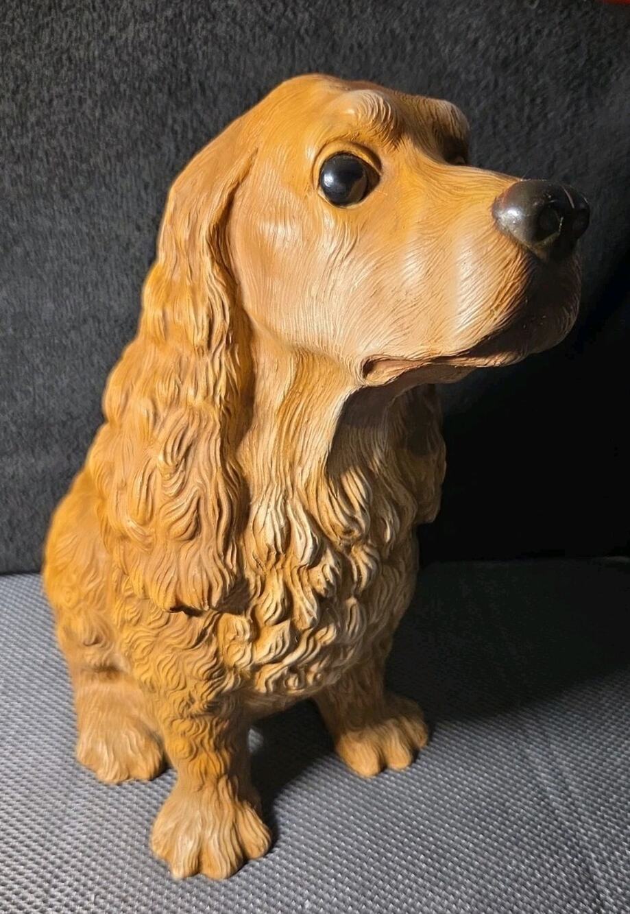 Homco Large 12" Honey Brown Cocker Spaniel Figurine Statue 1993 Decorative Heavy